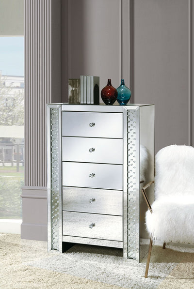 Nysa - Chest - Mirrored & Faux Crystals - Grand Furniture GA