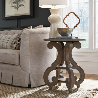 Tinley Park - Round Accent End Table - Dove Tail Grey.