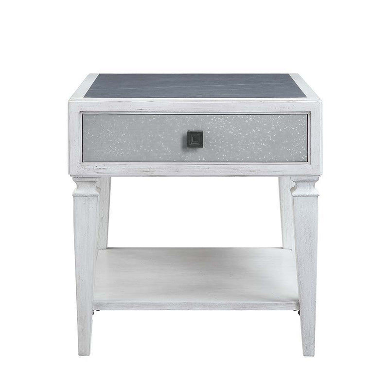 Katia - End Table - Rustic Gray & Weathered White Finish - Grand Furniture GA