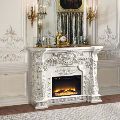Zabrina - Fireplace - Antique White Finish - 49.6" - Grand Furniture GA