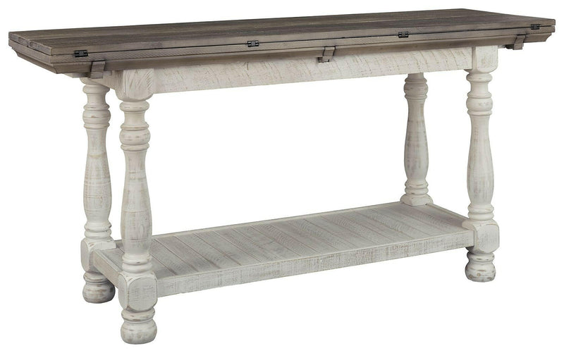 Havalance - Gray / White - Flip Top Sofa Table.