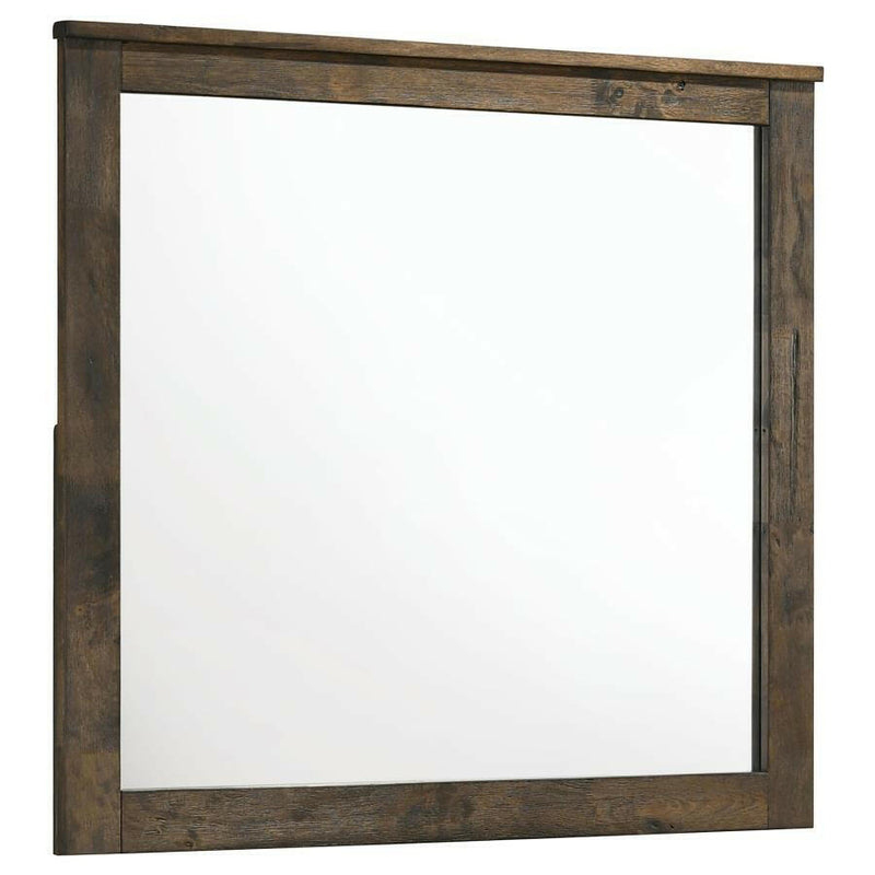 Woodmont - Rectangle Dresser Mirror - Rustic Golden Brown.