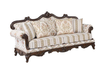 Nayla - Sofa - Pattern Fabric & Walnut Finish - Grand Furniture GA