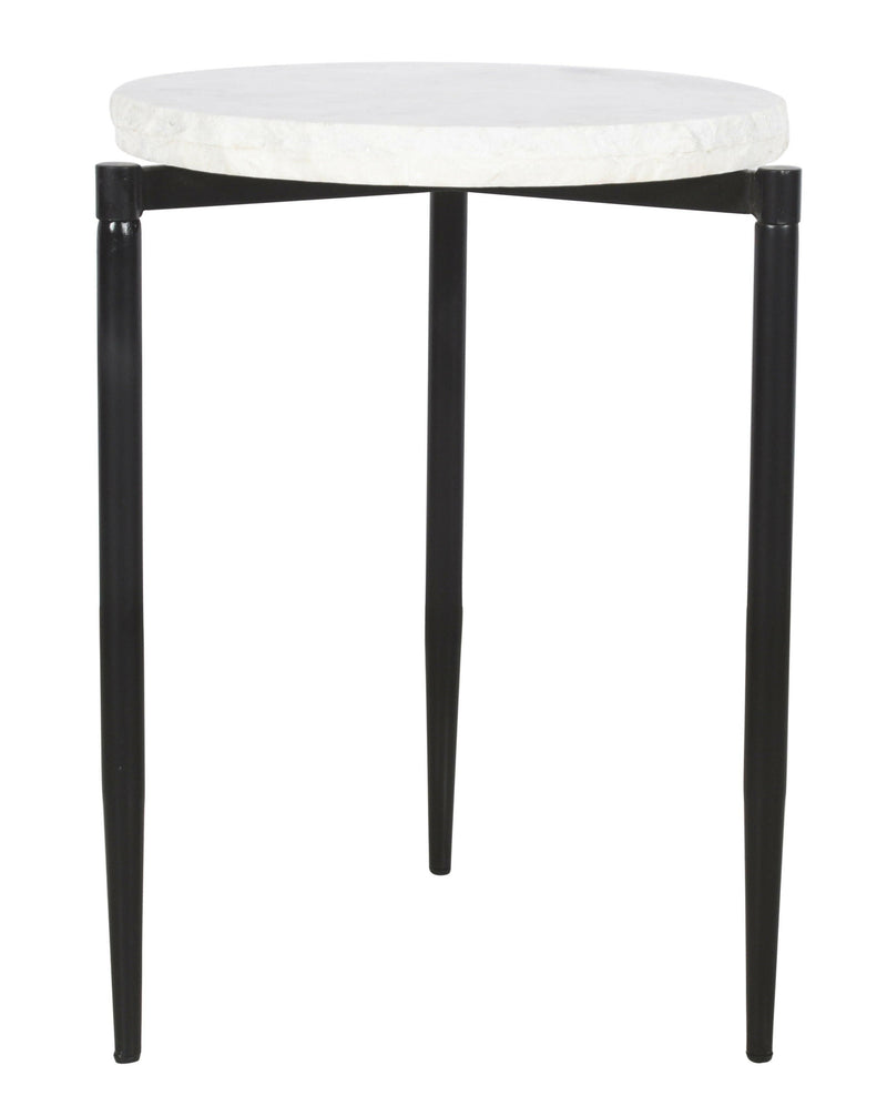 Rosetta - Accent Table - Black / White Marble