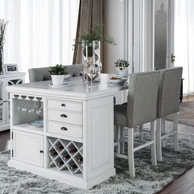 Sutton - Counter Height Table - Antique White - Grand Furniture GA