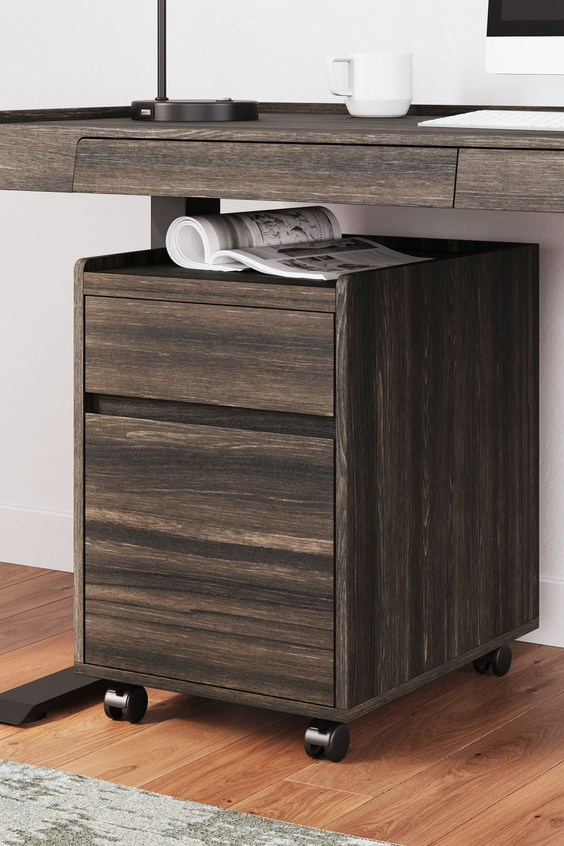 Zendex - Dark Brown - File Cabinet - Filing Cabinets - Grand Furniture GA