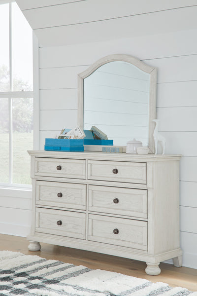 Robbinsdale - Antique White - Dresser, Mirror - Youth.