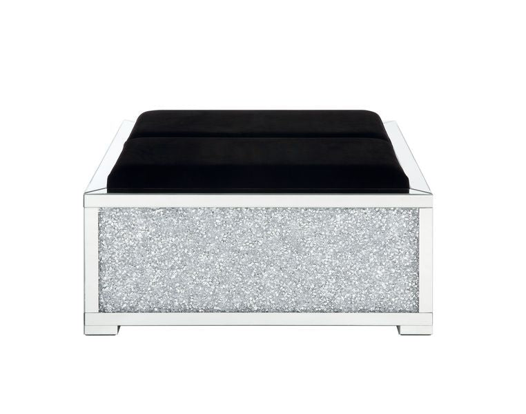 Noralie - Ottoman - Mirrored & Faux Diamonds - Grand Furniture GA