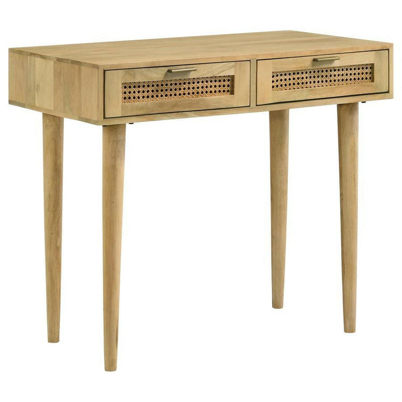 Zamora - Rectangular 2-Drawer Accent Writing Desk - Natural - Grand Furniture GA