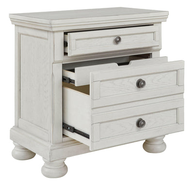 Robbinsdale - Antique White - Two Drawer Night Stand.