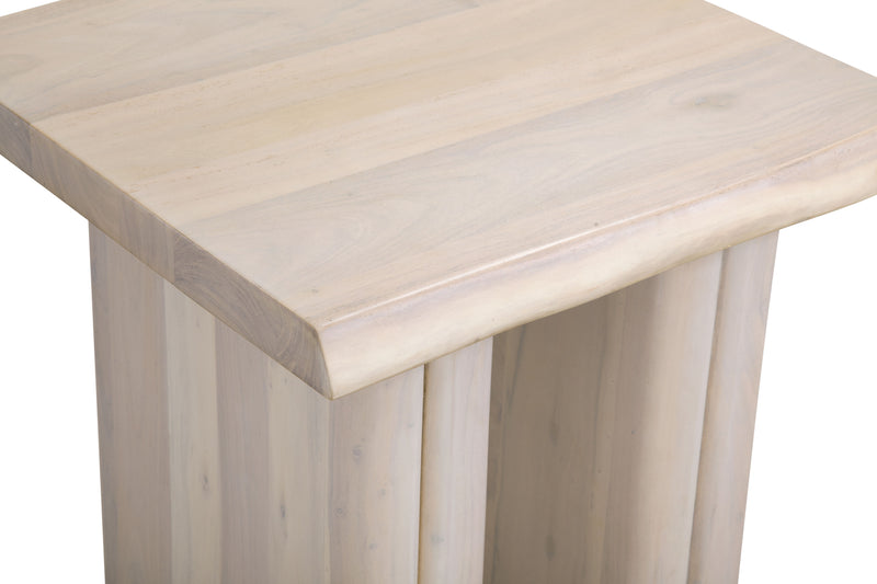 Nadia - Wood End Table - White