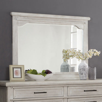 Shawnette - 5mm Beveled Mirror - Antique White - Grand Furniture GA