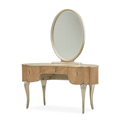 Villa Cherie - Vanity with Mirror - Caramel.