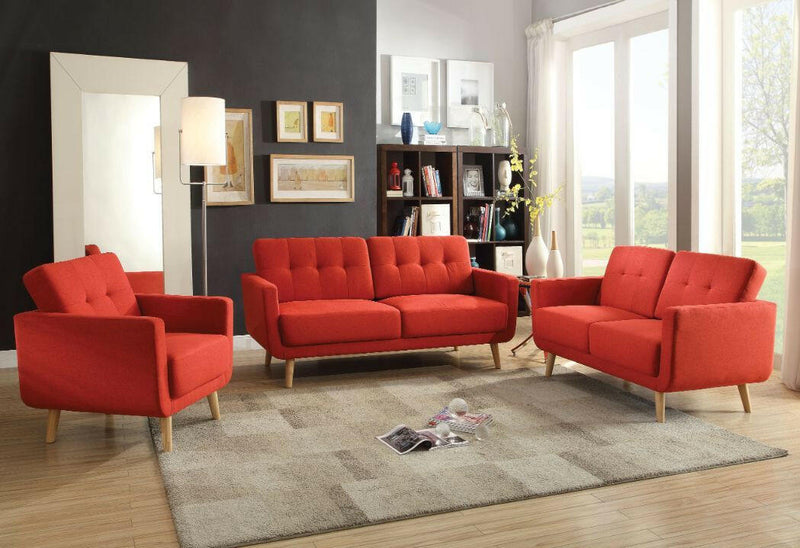 Sisilla - Sofa - Red Linen - Grand Furniture GA