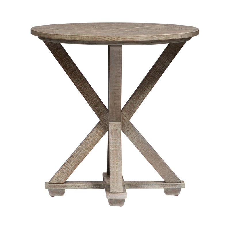 Parkland Falls - Round End Table - Light Brown