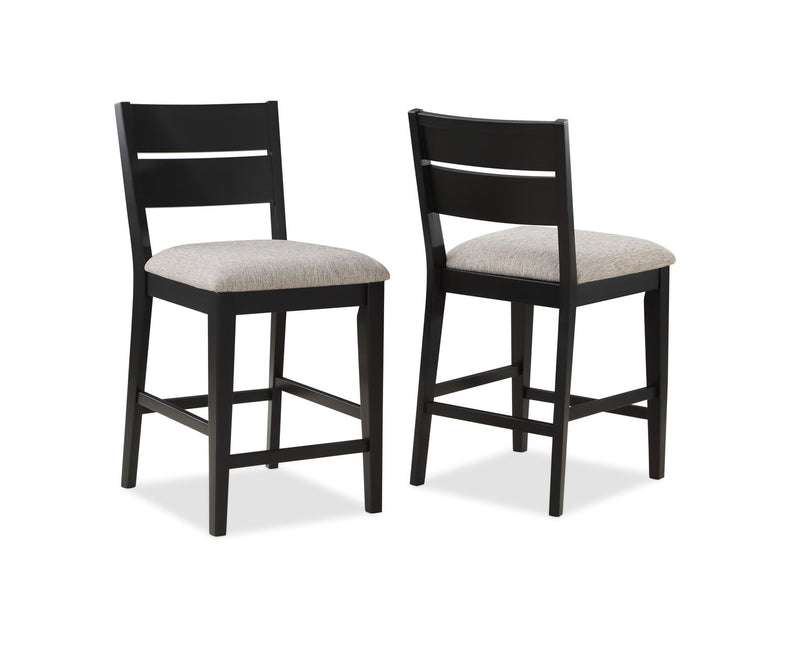 Mathis - Counter Height Chair (Set of 2) - Black - Grand Furniture GA