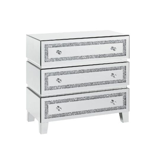 Noor - Cabinet - Mirrored & Faux Diamonds - Grand Furniture GA