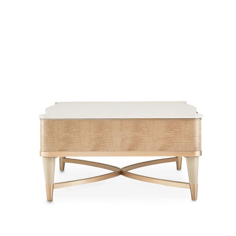 Malibu Crest - Rectangular Cocktail Table - Blush