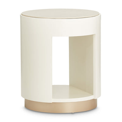 La Rachelle - Round End Table - Champagne