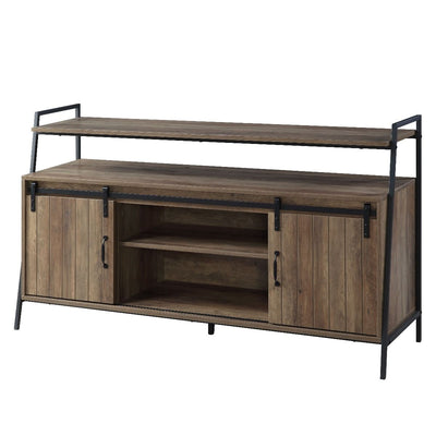 Rashawn TV Stand - Rustic Oak & Black Finish - Grand Furniture GA