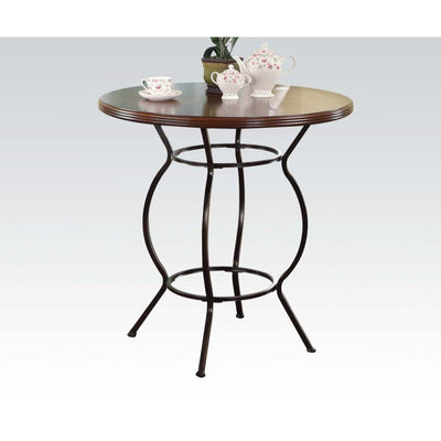 Tavio - Bar Table - Walnut & Dark Bronze - Metal - Grand Furniture GA