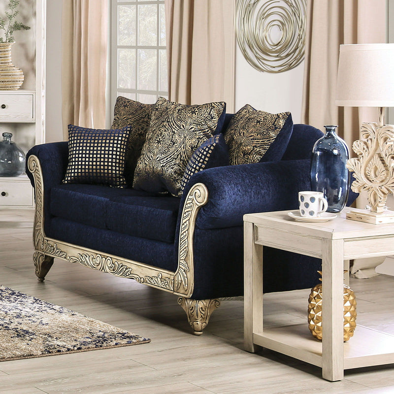 Marinella - Loveseat - Royal Blue - Grand Furniture GA