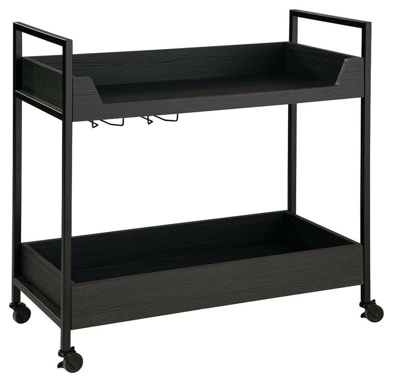 Yarlow - Black / Gray - Bar Cart.