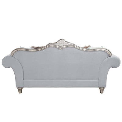 Pelumi - Sofa - Light Gray Linen & Platinum - Finish - Grand Furniture GA