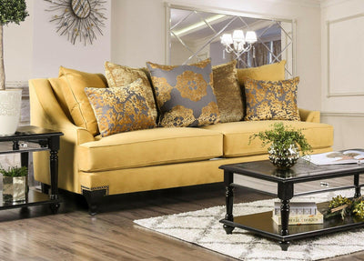 Viscontti - Sofa - Gold / Gray - Grand Furniture GA