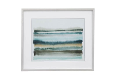 Shone Shore II - Framed Print - Pearl Silver.