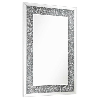 Valerie - Crystal Inlay Rectangle Wall Mirror.