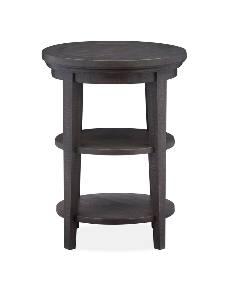 Westley Falls - Round Accent End Table - Graphite.