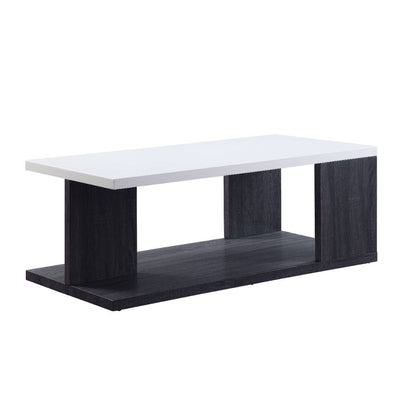 Pancho - Coffee Table - Gray & White High Gloss - Grand Furniture GA