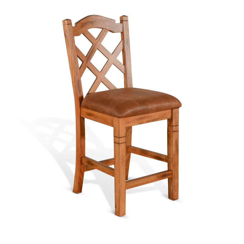 Sedona - Double Crossback Barstool - Light Brown.