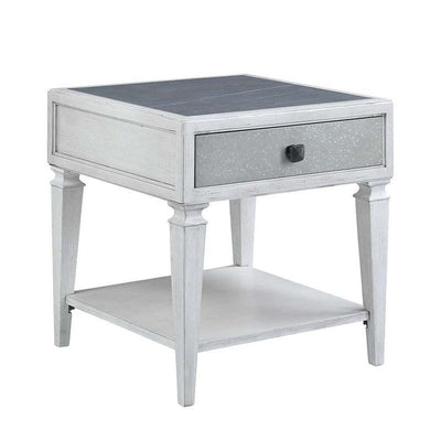 Katia - End Table - Rustic Gray & Weathered White Finish - Grand Furniture GA