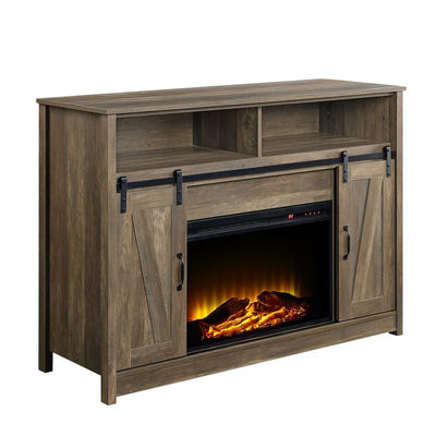 Tobias - Fireplace - Rustic Oak Finish - 38" - Grand Furniture GA