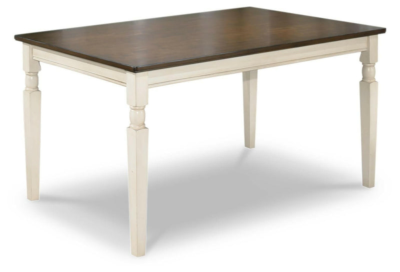 Whitesburg - Brown / Cottage White - Rectangular Dining Room Table.