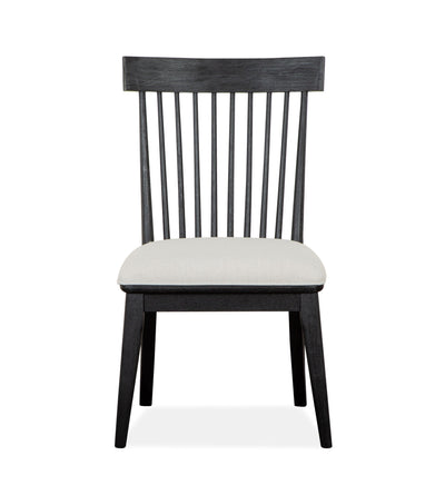Harper Springs - Dining Side Chair With Upholstered Seat&Windsor Back (Set of 2) - Silo White.