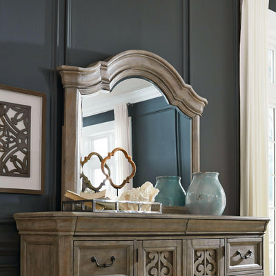 Tinley Park - Shaped Mirror - Dove Tail Grey - Bedroom Mirrors - Grand Furniture GA