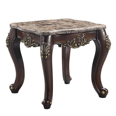 Ragnar - End Table - Marble Top & Cherry Finish - Grand Furniture GA