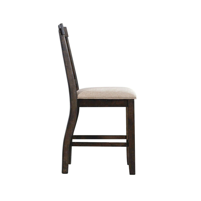 Stone - Counter Slat Back Side Chair (Set of 2) - Smokey Walnut - Chair Sets - Grand Furniture GA