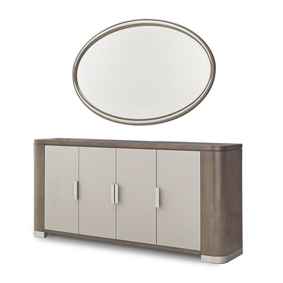 Roxbury Park - Sideboard & Mirror - Slate - Sideboards with Mirror - Grand Furniture GA