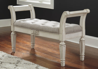 Realyn - Antique White - Accent Bench - Grand Furniture GA
