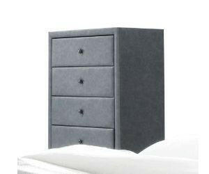 Saveria - Chest - 2-Tone Gray PU - Grand Furniture GA