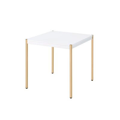 Otrac - End Table - White & Gold Finish - Grand Furniture GA