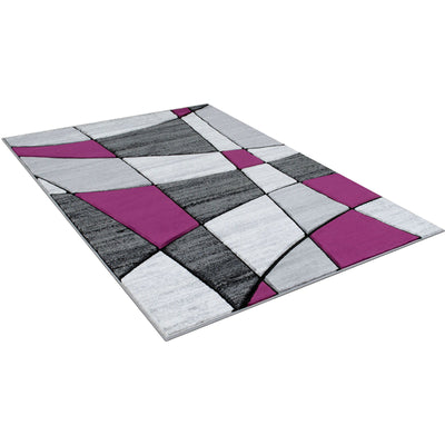 Niksar - Area Rug - Gray / Purple - Grand Furniture GA