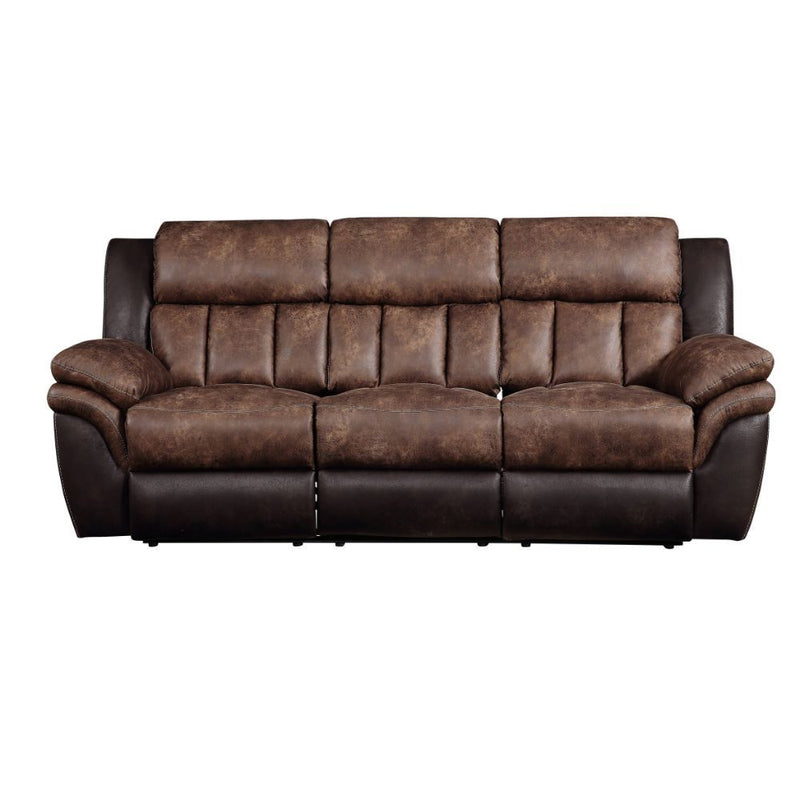 Jaylen - Sofa - Toffee & Espresso Polished Microfiber - Grand Furniture GA