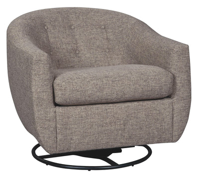 Upshur - Taupe - Swivel Glider Accent Chair.