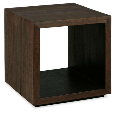 Hensington - Brown / Black - Square End Table.