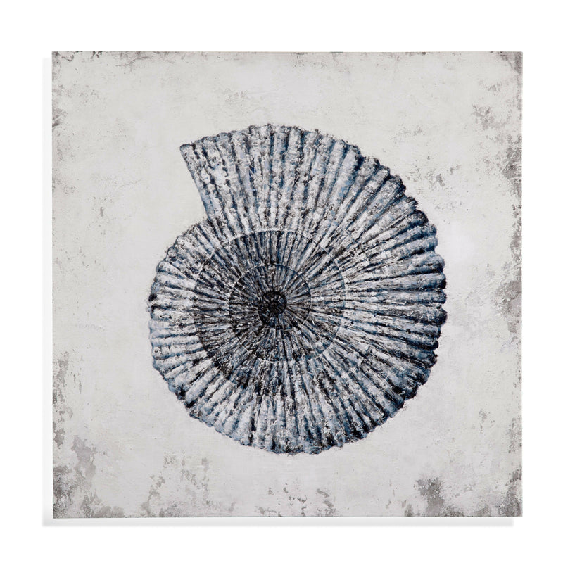 Shell II - Canvas Art - Blue - Canvas Art - Grand Furniture GA